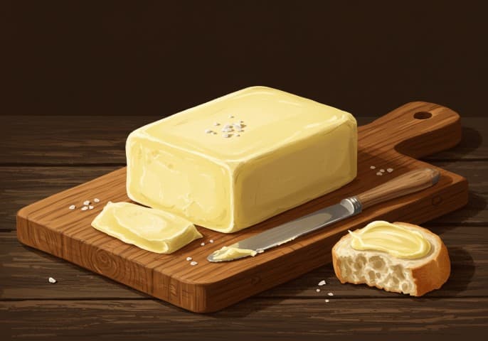 Pot de beurre demi-sel artisanal, présenté sur fond clair.