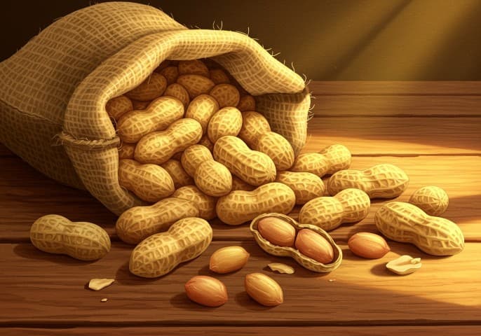 Image de cacahuètes fraîches et savoureuses, prêtes à déguster.