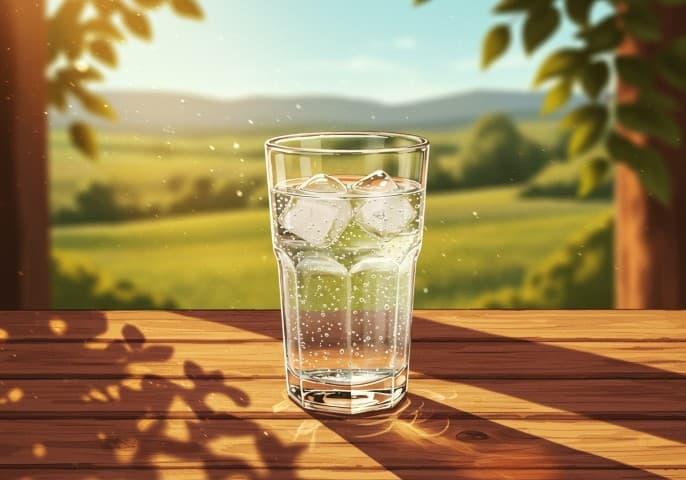 Bouteille d'eau plate rafraîchissante, prête à être consommée.