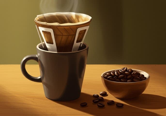 Image de filtres à café, propres et prêts à l'emploi.