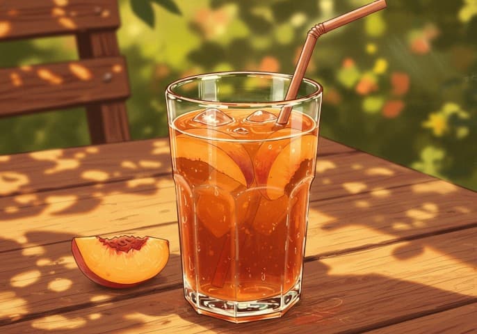 Bouteille d'Ice-Tea Pêche rafraîchissant.