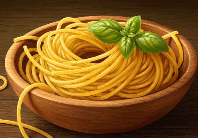 Un paquet de pâtes spaghetti sur fond blanc.