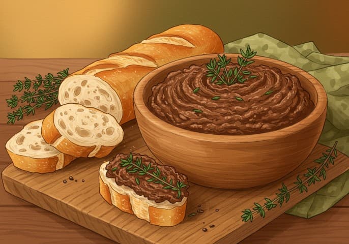 Photo de délicieuses rillettes de bœuf, artisanales, présentées dans un petit pot en verre.