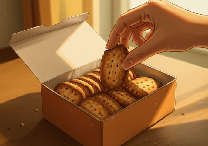 Paquet de biscuits Tuc prêt à être dégusté.